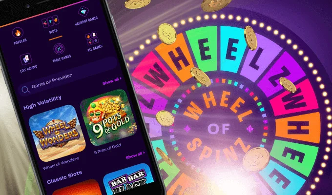 Wheelz Casino App-Screenshot